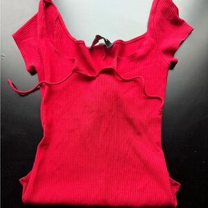 Reformation red bodysuit